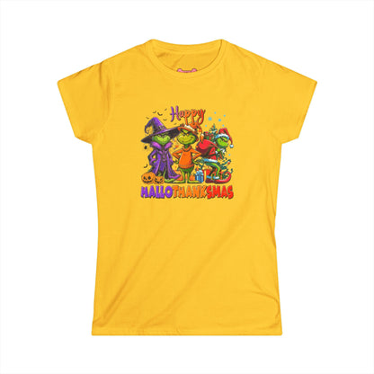 Funny "HalloThankMas" T-Shirt, Softstyle Tee