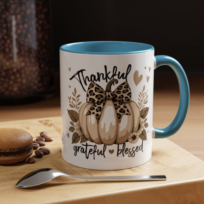 Coffee/Tea Mug: "Thankful Grateful Blessed" (11oz/15oz)