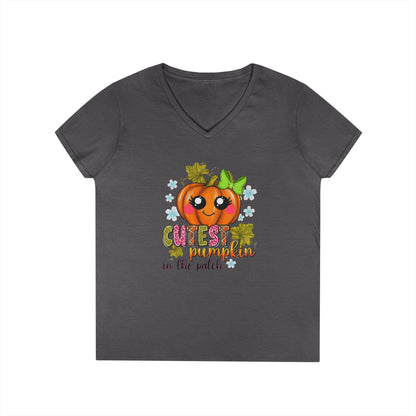 "Cutest Pumpkin in the Patch" V-Neck T-Shirt