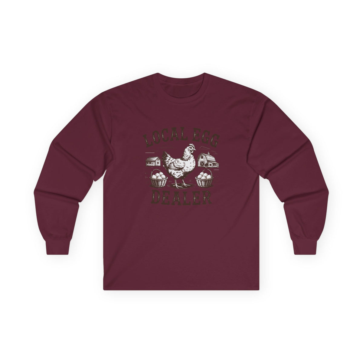 "Local Egg Dealer" Funny Chicken Long-Sleeve Shirt