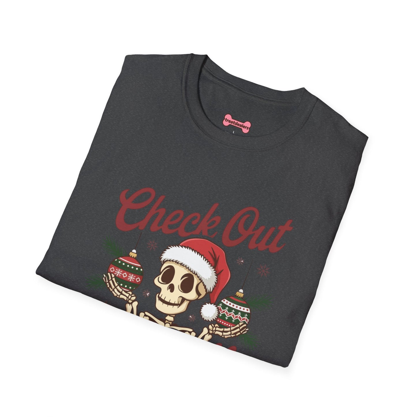 Christmas Unisex T-Shirt 'Check out my balls' Funny Holiday Shirt
