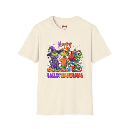 T-Shirt: "Happy Hallothanksmas"