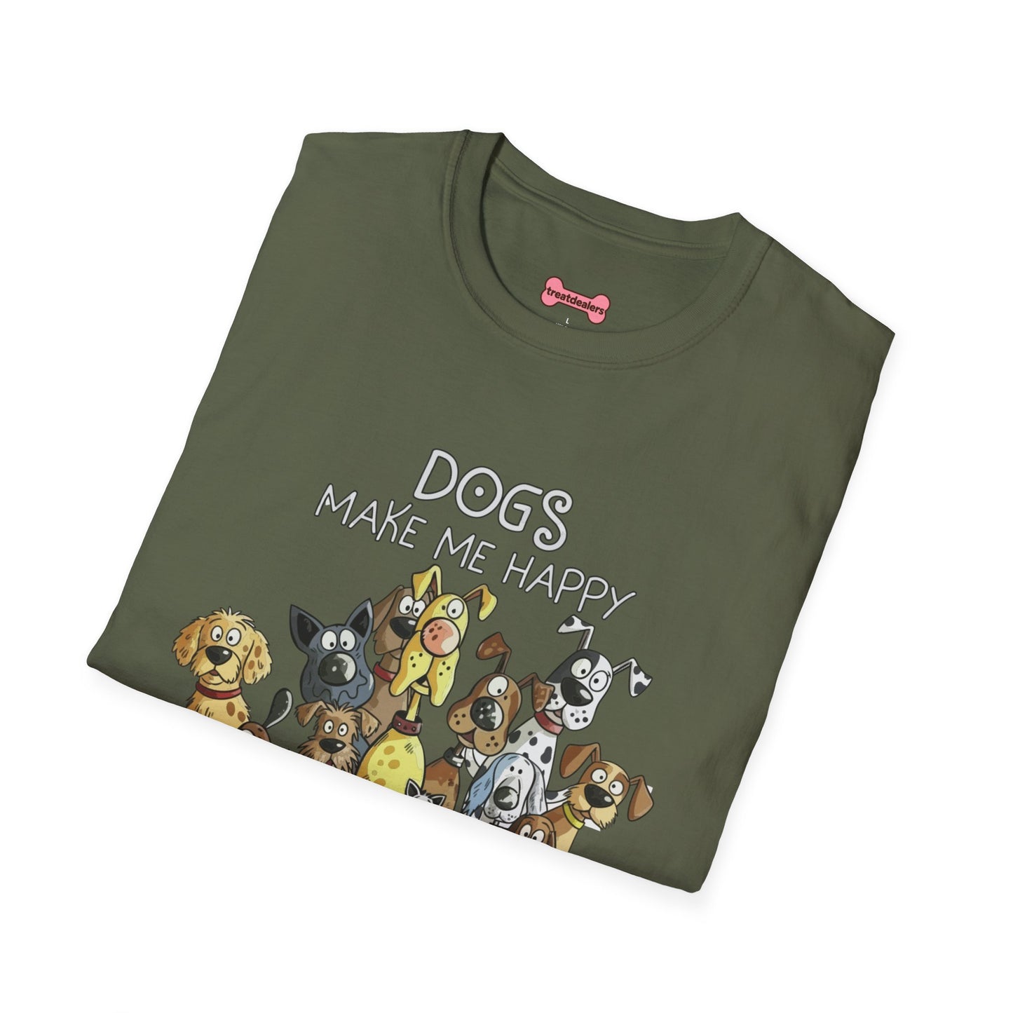 Dog Lover T-Shirt "Dogs make me happy"