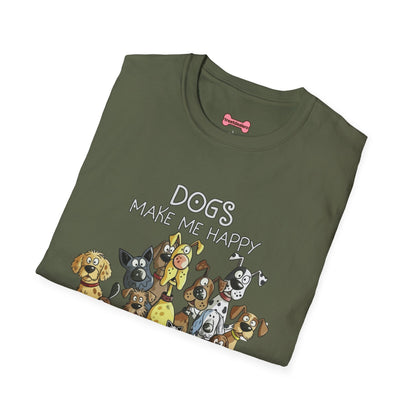 Dog Lover T-Shirt "Dogs make me happy"