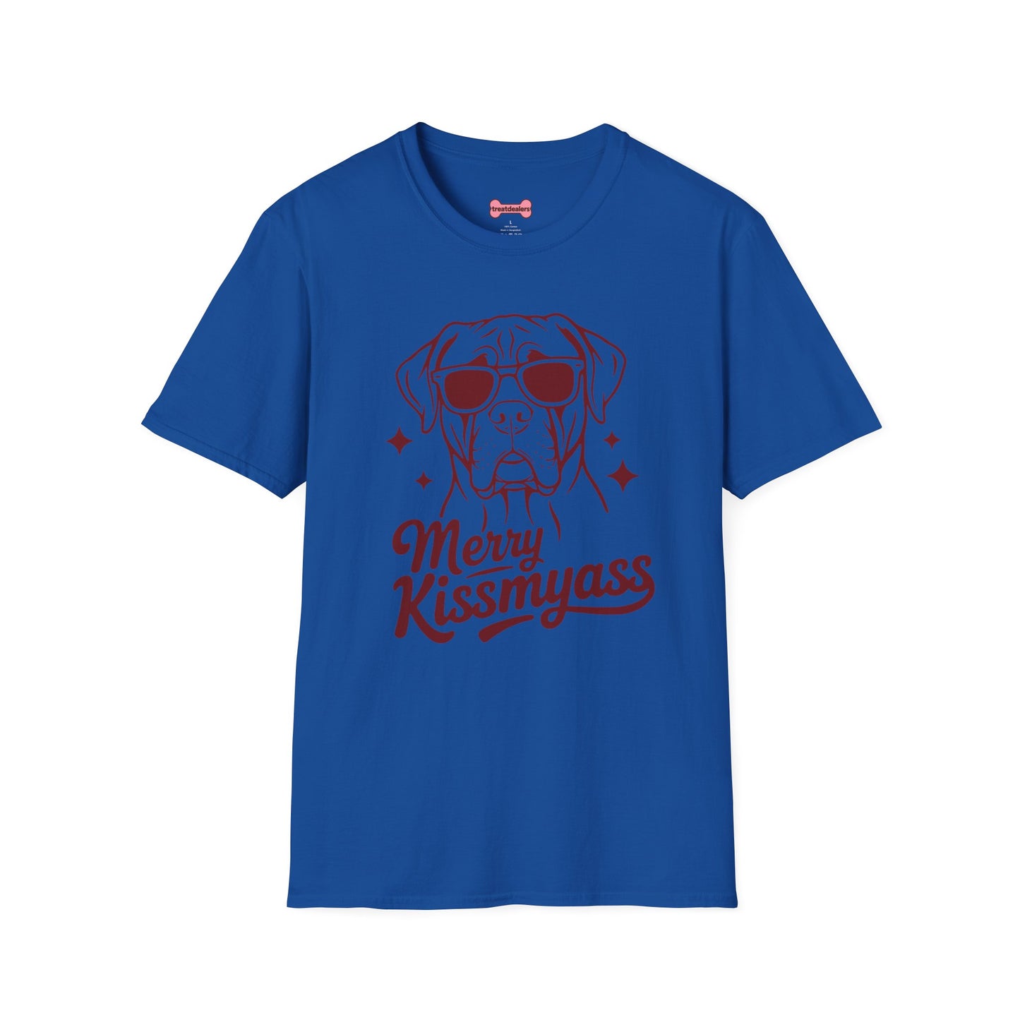 Christmas Unisex T-Shirt 'Merry KissMyAss' Funny Holiday Tee Shirt