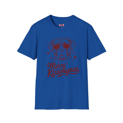 Christmas Unisex T-Shirt 'Merry KissMyAss' Funny Holiday Tee Shirt