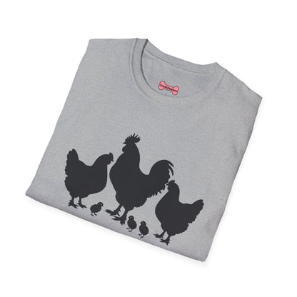 Unisex T-Shirt 'Chickens are like Potato Chips' Funny Shirt Chicken Lover Tee Black