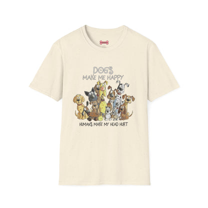 Dog Lover T-Shirt "Dogs make me happy"
