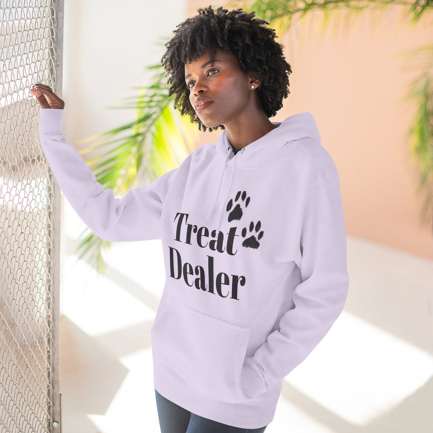 Fleece Hoodie: "Treat Dealer"