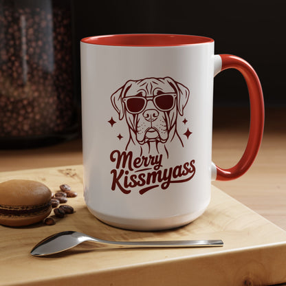 Merry KissMyAss Funny Holiday Coffee Mug (11oz/15oz)