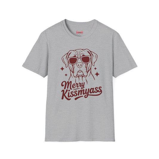 Christmas Unisex T-Shirt 'Merry KissMyAss' Funny Holiday Tee Shirt