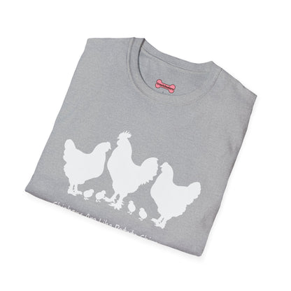 Unisex T-Shirt 'Chickens are like Potato Chips' Funny Shirt Chicken Lover Tee White