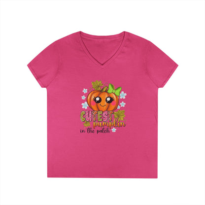 "Cutest Pumpkin in the Patch" V-Neck T-Shirt