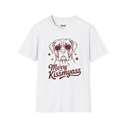 Christmas Unisex T-Shirt 'Merry KissMyAss' Funny Holiday Tee Shirt