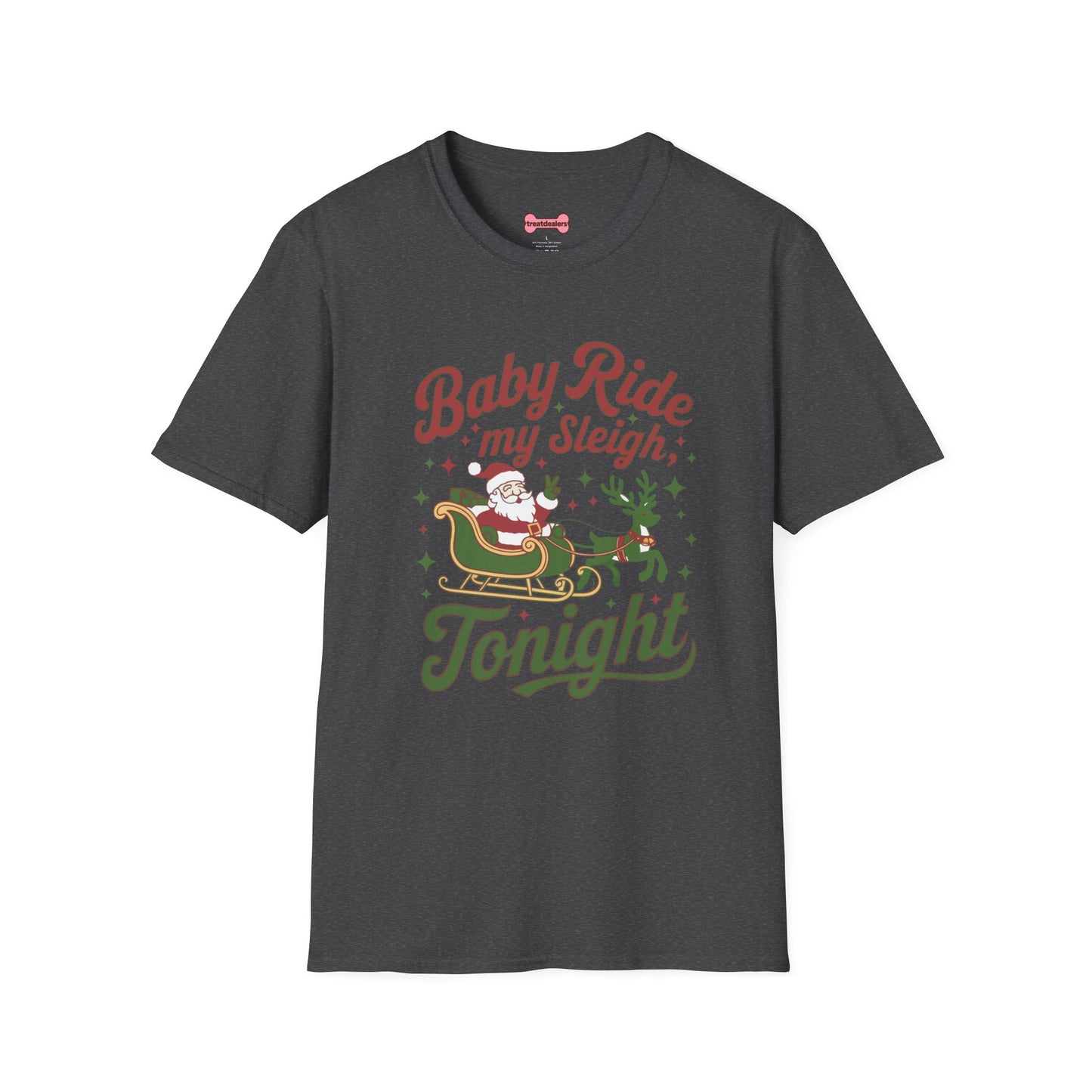 Christmas T-Shirt 'Baby ride my sleigh tonight'
