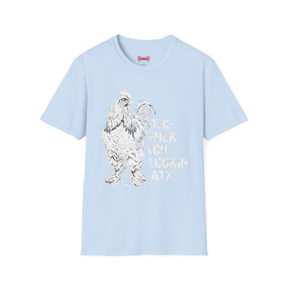 Funny Chicken Lover T-Shirt "The Fuck Are You Lookin' At?" Chicken Graphic Tee