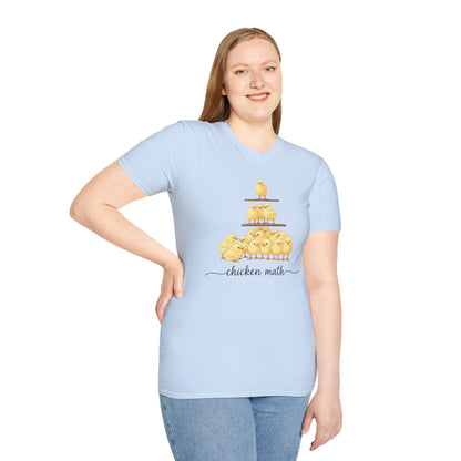 T-Shirt 'Chicken Math' Funny Shirt Chicken Lover Tee