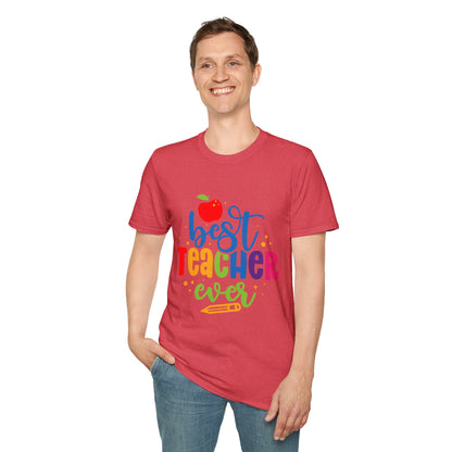 T-Shirt: "Best Teacher Ever" Teacher Appreciation Gift, Thank You Teacher Tee,
