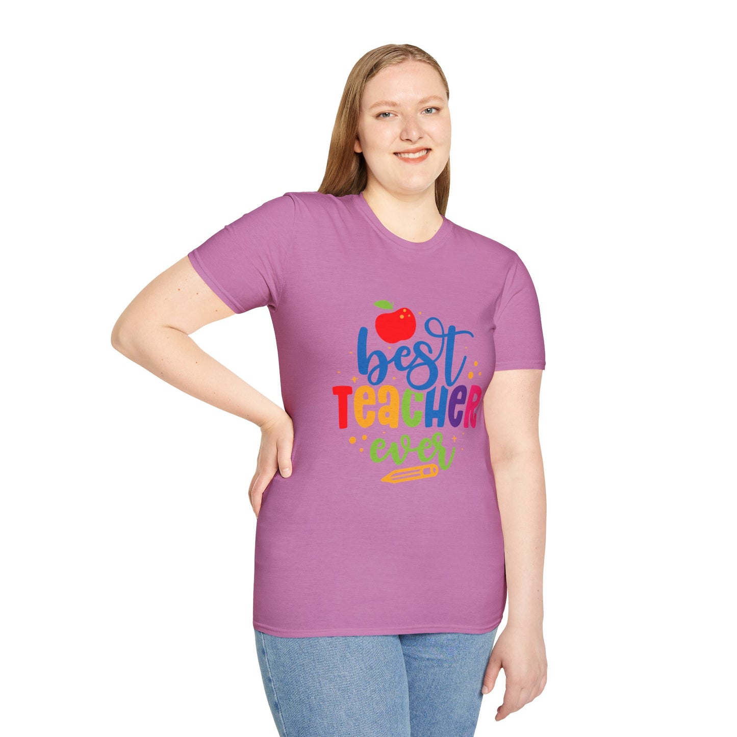 T-Shirt: "Best Teacher Ever" Teacher Appreciation Gift, Thank You Teacher Tee,