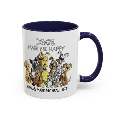 "Dogs make me happy" mug (11oz/15oz)