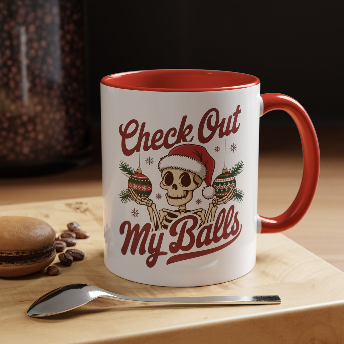 Mug  'Check out my balls' Christmas (11oz/15oz)