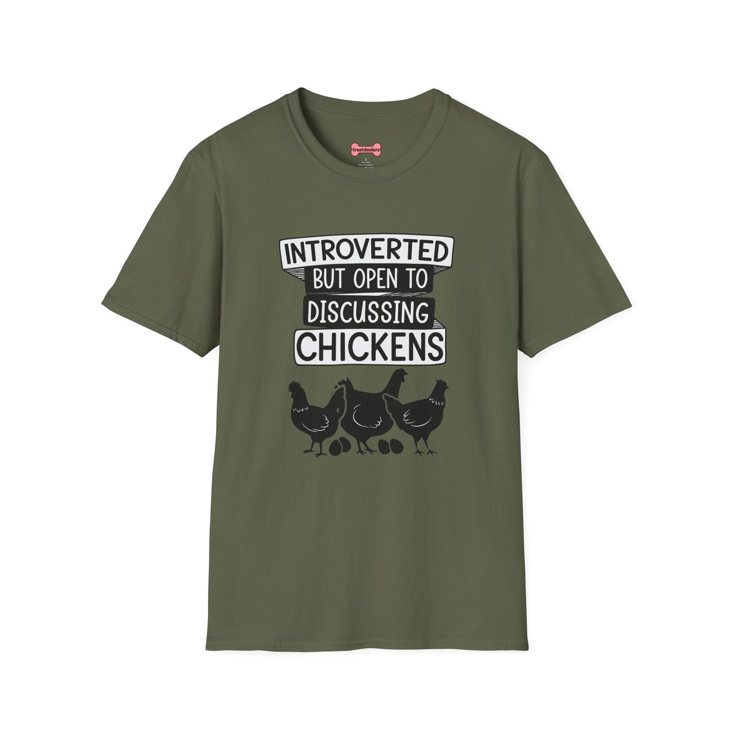 T-Shirt 'Introverted But Open to Discussing Chickens' Funny Shirt chickens Lover Tee