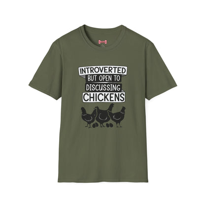 T-Shirt 'Introverted But Open to Discussing Chickens' Funny Shirt chickens Lover Tee