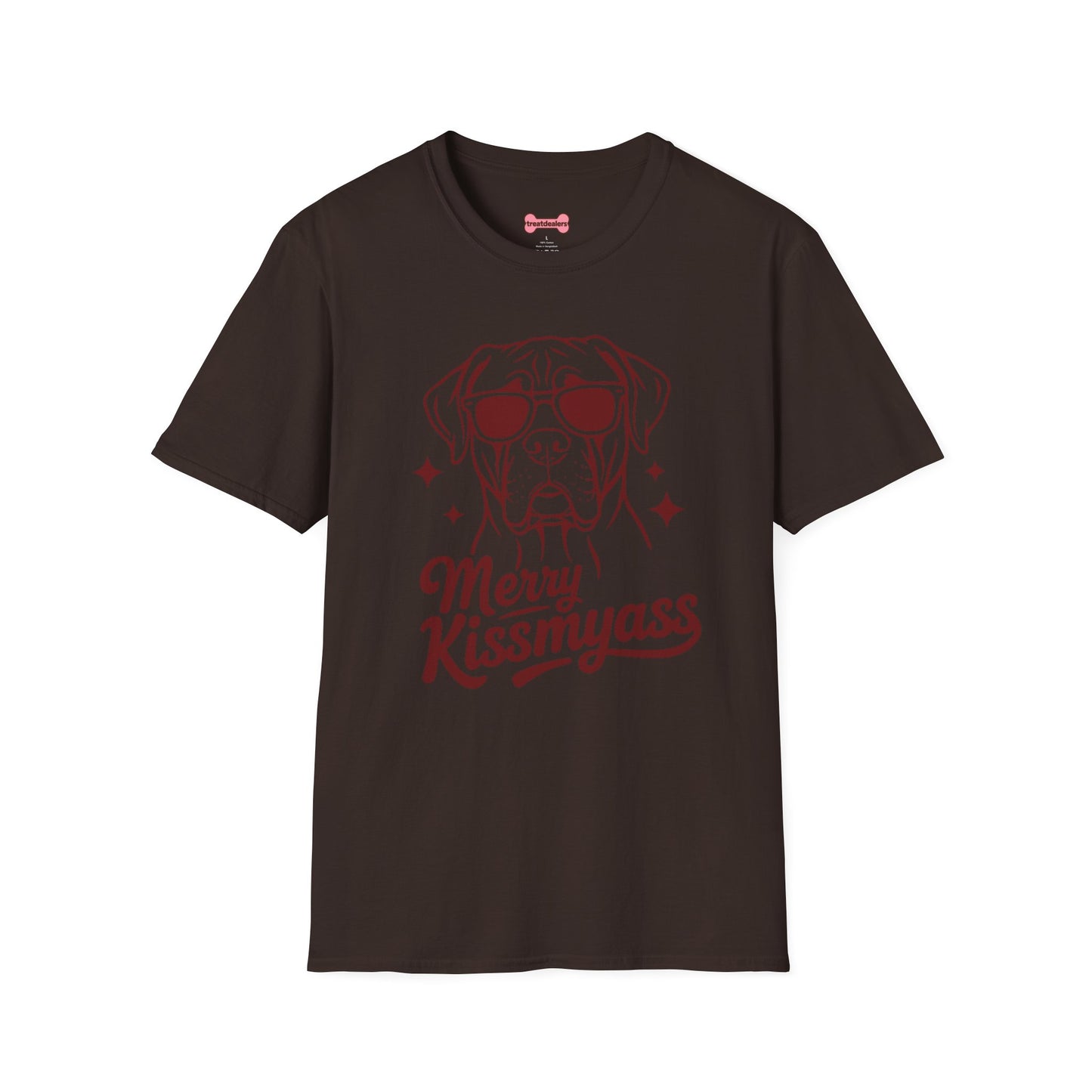 Christmas Unisex T-Shirt 'Merry KissMyAss' Funny Holiday Tee Shirt