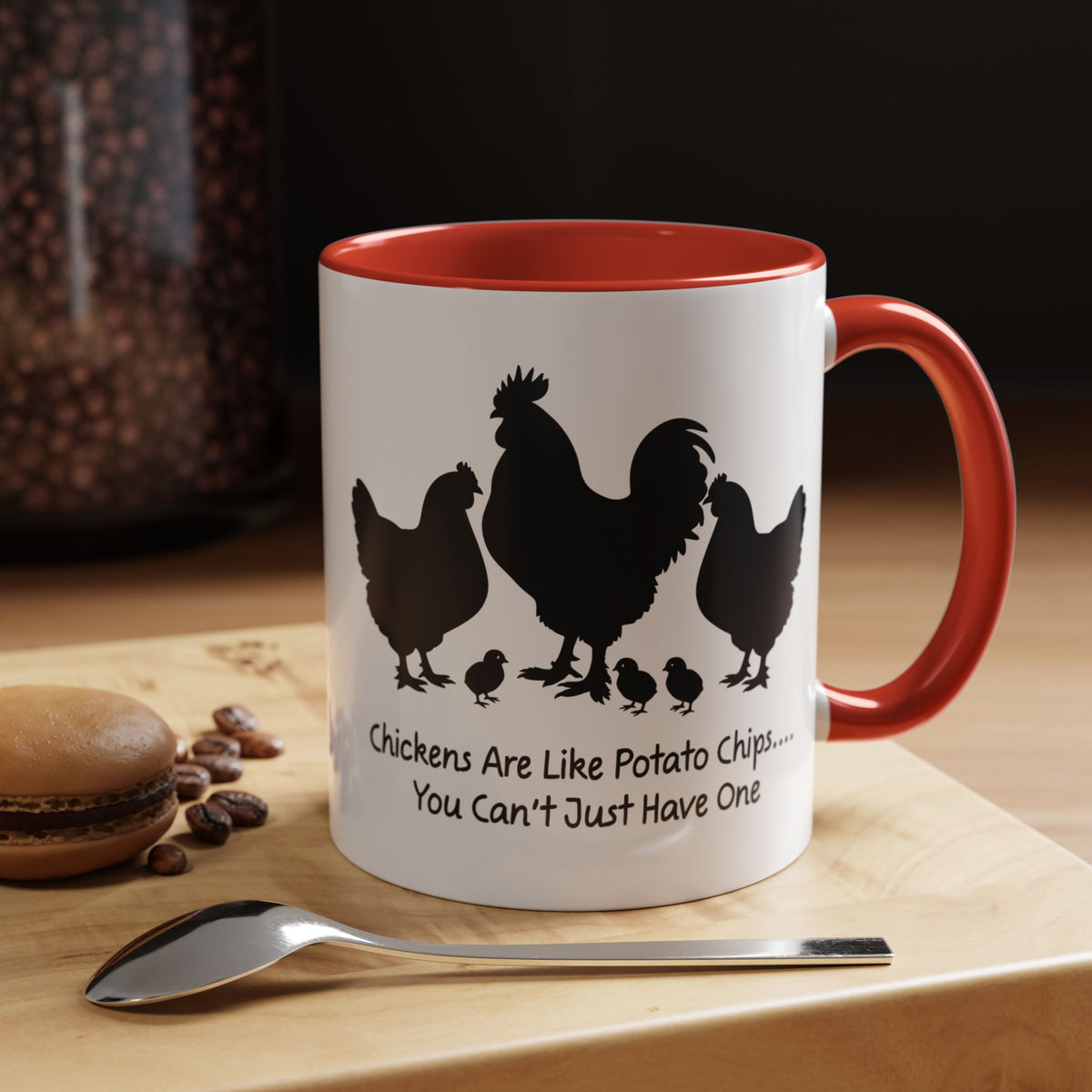 Funny Chicken Lover Coffee Mug — "Chickens Are Like Potato Chips" (11/15oz)