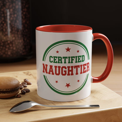 Mug 'Certified Naughtier' Christmas (11oz/15oz)