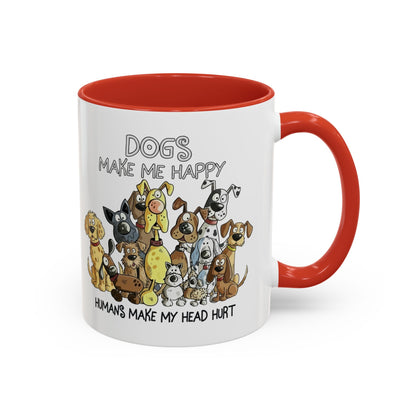 "Dogs make me happy" mug (11oz/15oz)