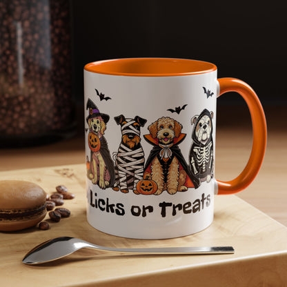 Coffee/Tea Mug - Spooky Halloween "Licks or Treat" (11, 15oz)