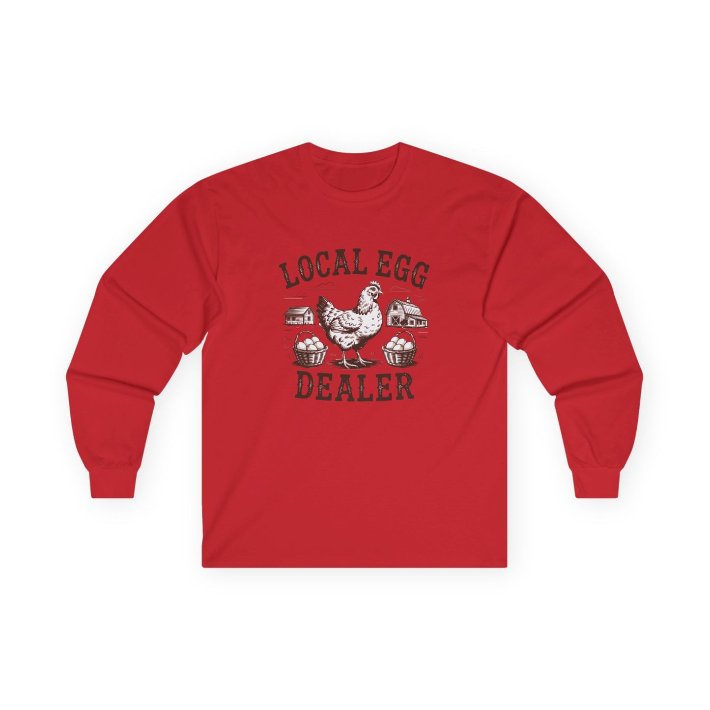"Local Egg Dealer" Funny Chicken Long-Sleeve Shirt