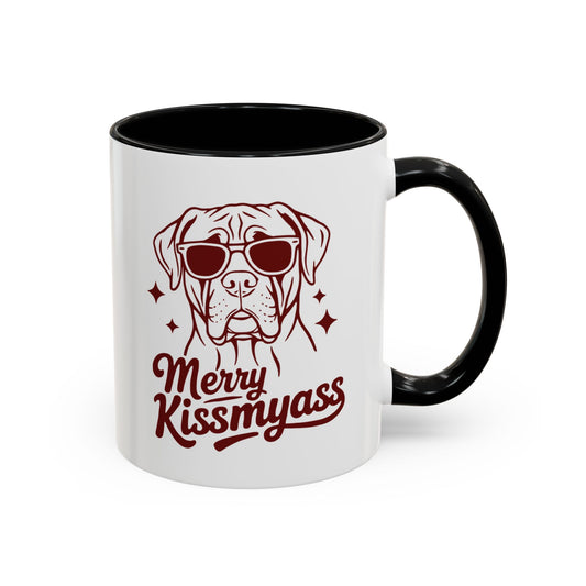 Merry KissMyAss Funny Holiday Coffee Mug (11oz/15oz)