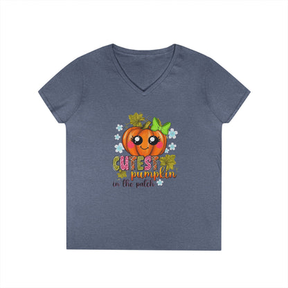 "Cutest Pumpkin in the Patch" V-Neck T-Shirt