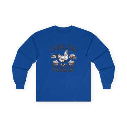 "Local Egg Dealer" Funny Chicken Long-Sleeve Shirt