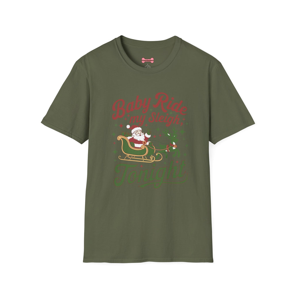 Christmas T-Shirt 'Baby ride my sleigh tonight'