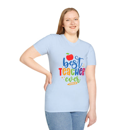 T-Shirt: "Best Teacher Ever" Teacher Appreciation Gift, Thank You Teacher Tee,