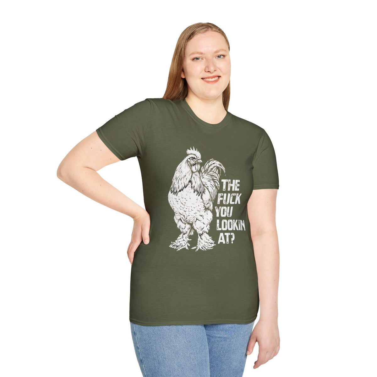 Funny Chicken Lover T-Shirt "The Fuck Are You Lookin' At?" Chicken Graphic Tee