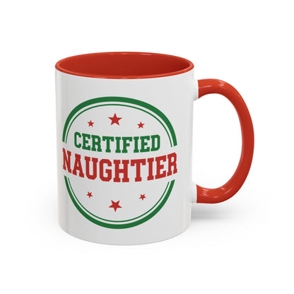 Mug 'Certified Naughtier' Christmas (11oz/15oz)