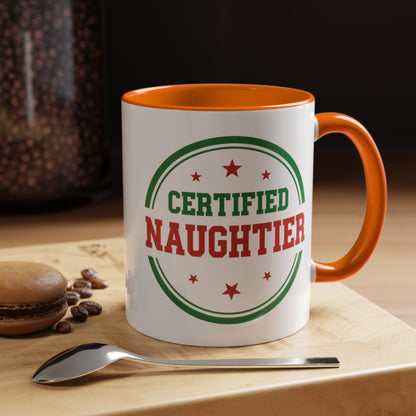 Mug 'Certified Naughtier' Christmas (11oz/15oz)