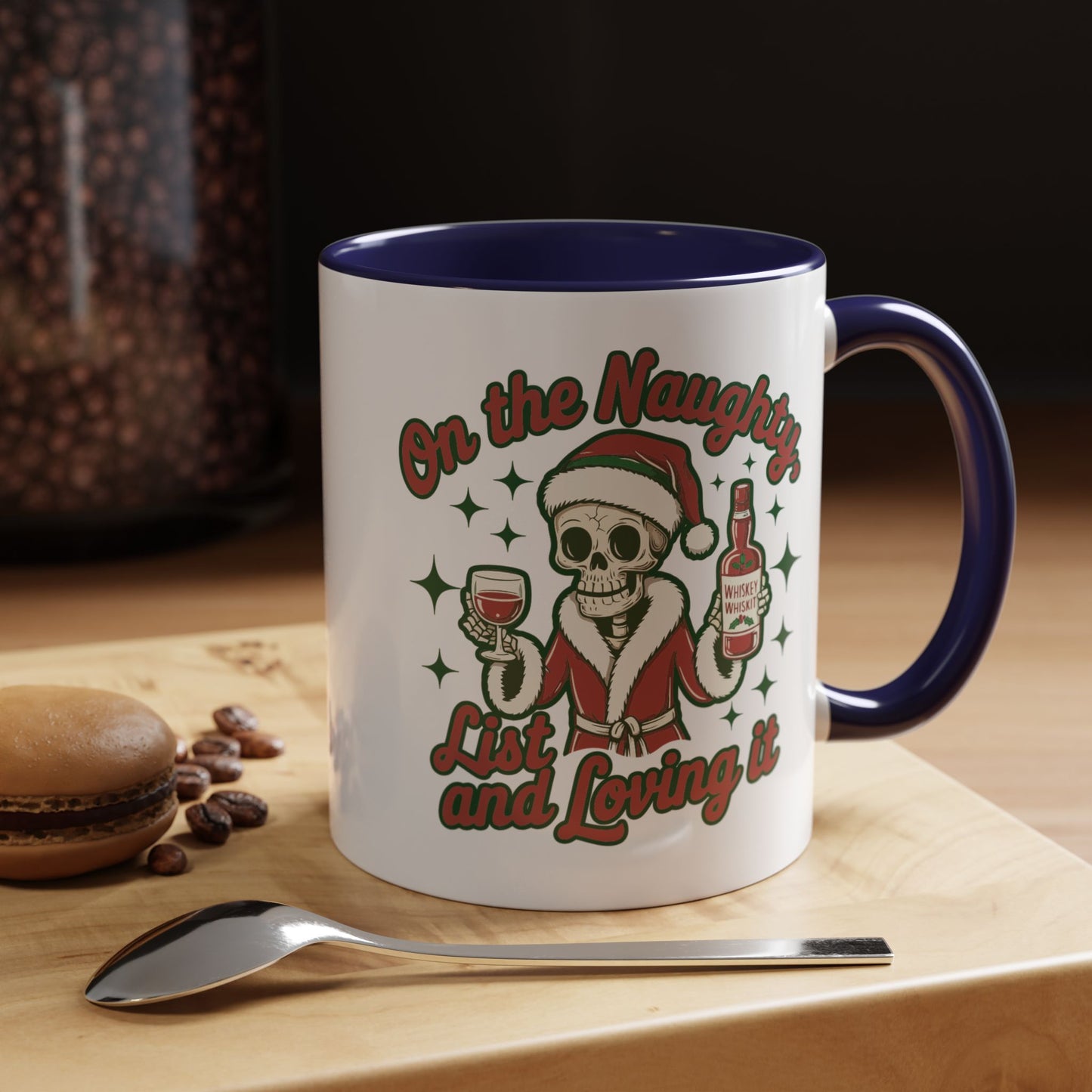Coffee Mug 'On The Naughty List and Loving It' Christmas