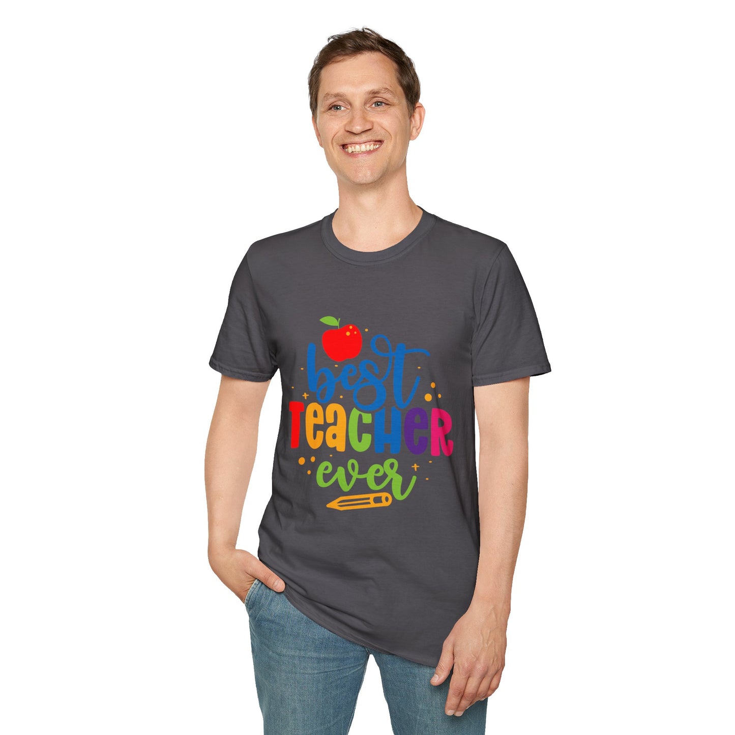 T-Shirt: "Best Teacher Ever" Teacher Appreciation Gift, Thank You Teacher Tee,