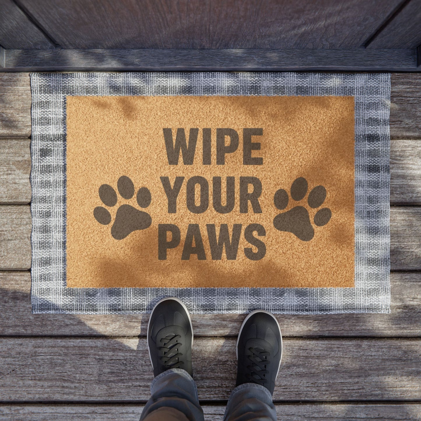 Wipe Your Paws Doormat - Cozy & Playful Welcome Mat for Pet Lovers