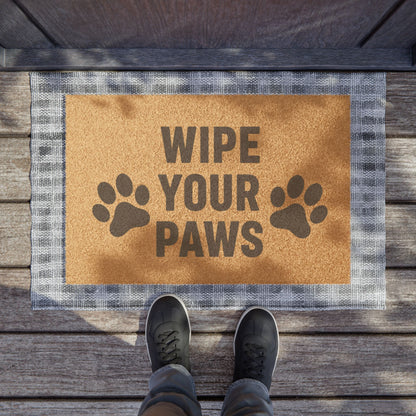 Wipe Your Paws Doormat - Cozy & Playful Welcome Mat for Pet Lovers