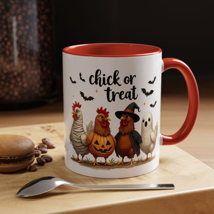 Coffee/Tea Mug - Spooky Halloween "Chick or Treat" (11, 15oz)