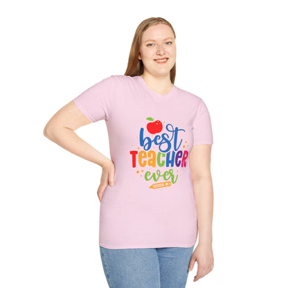 T-Shirt: "Best Teacher Ever" Teacher Appreciation Gift, Thank You Teacher Tee,