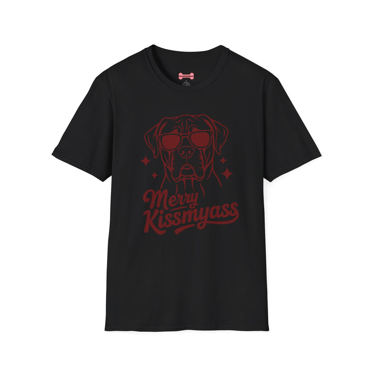 Christmas Unisex T-Shirt 'Merry KissMyAss' Funny Holiday Tee Shirt