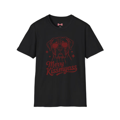 Christmas Unisex T-Shirt 'Merry KissMyAss' Funny Holiday Tee Shirt