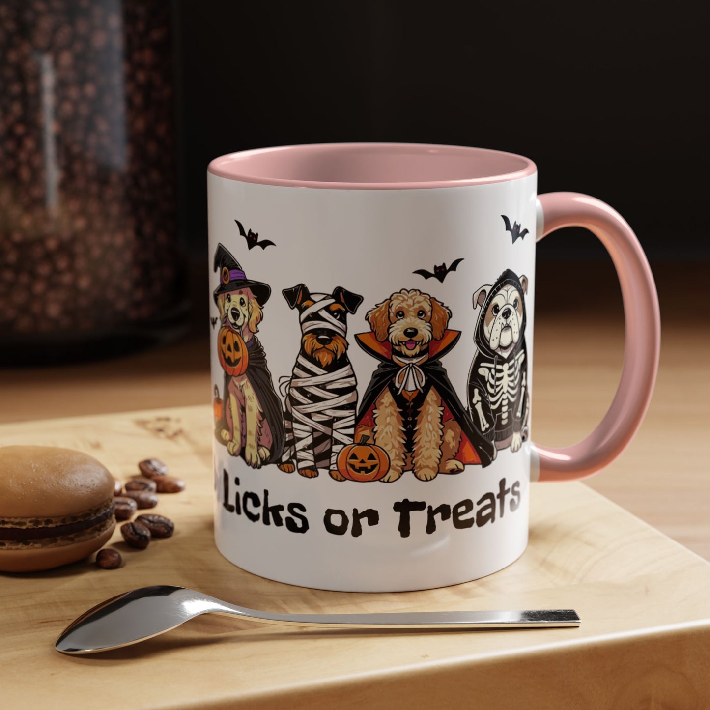 Coffee/Tea Mug - Spooky Halloween "Licks or Treat" (11, 15oz)